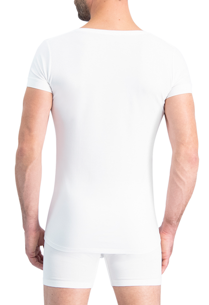 NOSHIRT nature - regular V - wit - achterkant