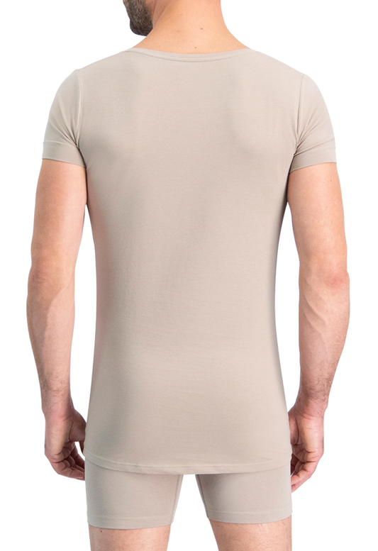 NOSHIRT nature - deep V - invisible khaki - achterkant